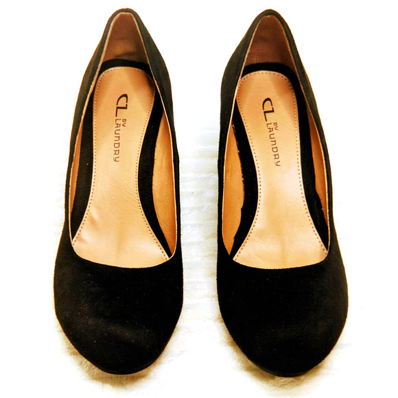 Womens Shoes CL By Laundry Nima Black Wedge Pump 8.5 M NEW - Picture 10 of 13